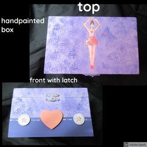 NWT hand painted box w ballerina